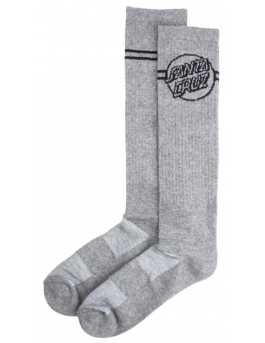 Santa Cruz Opus Dot Stripes Sock Athletic Heather - Chaussettes de Skate