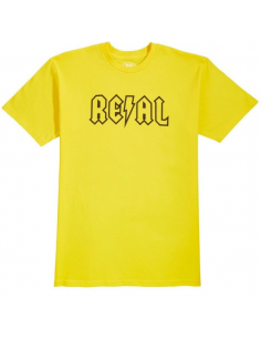 Real Deeds Outline T-Shirt - Jaune/Noir