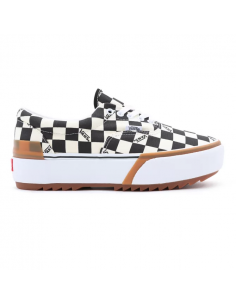 Chaussures Femmes VANS Era Stacked Checkerboard Noir