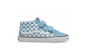 Chaussures Skate Enfants Vans Sk8 Mid Reissue Checkerboard bleu