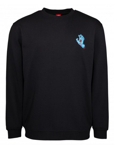 SANTA CRUZ Screaming Hand Chest Crew Sweatshirt - Noir