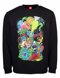 SANTA CRUZ SW Logo Mash Crew Sweatshirt - Noir