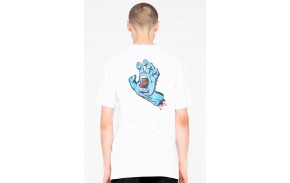 SANTA CRUZ T-shirt Screaming Hand Chest - Blanc