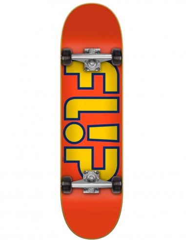 Flip Team Outlined Orange 8.0" - Skateboard Complet