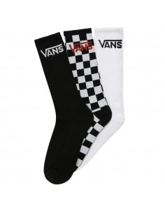 VANS Classic Crew Chaussettes Pack de 3 - Noir / Checkerboard