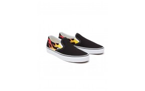 Chaussures Skate Enfants VANS Slip On Flame noir