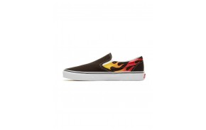 Chaussures Skate Enfants VANS Slip On Flame noir