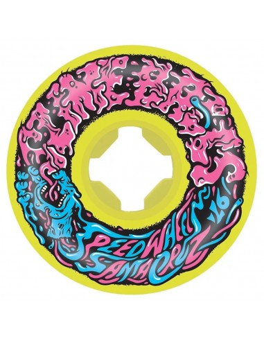 Roues de skate Slime Balls Double Take Vomit 54mm jaune