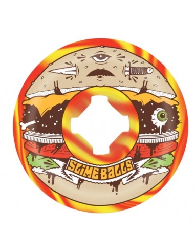 Roues de skateboard SLIME BALLS 56mm Jeremy Fish Burger