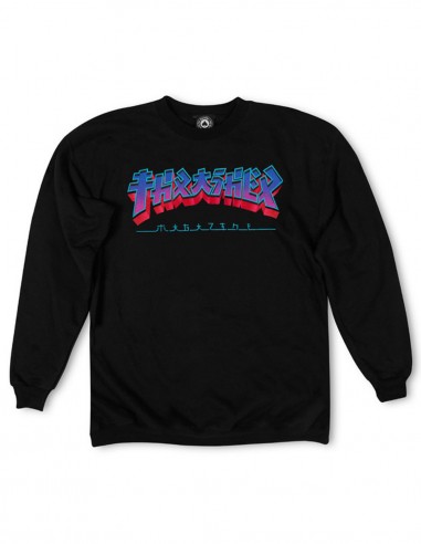 THRASHER Godzilla Burst - Black - Crewneck