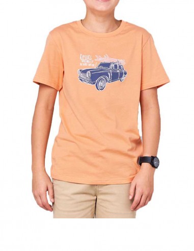 RIP CURL Klaxon Tee - Washed Peach - T-shirt