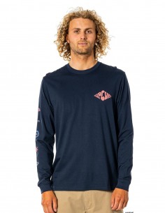 RIP CURL Salt Water Culture Motif  - Navy - T-shirt à manches longues