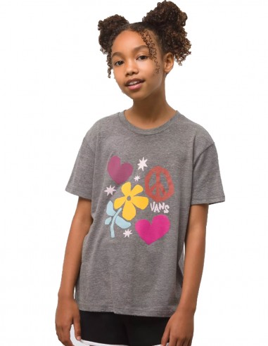 VANS Clipping - Grey Heather - T-shirt Enfant 