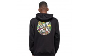 SANTA CRUZ Dressen Pup Dot Hood - Noir - Sweat à capuche (hoodie)