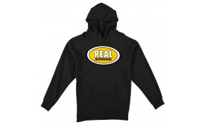 REAL - Oval - Noir - Sweat à capuche