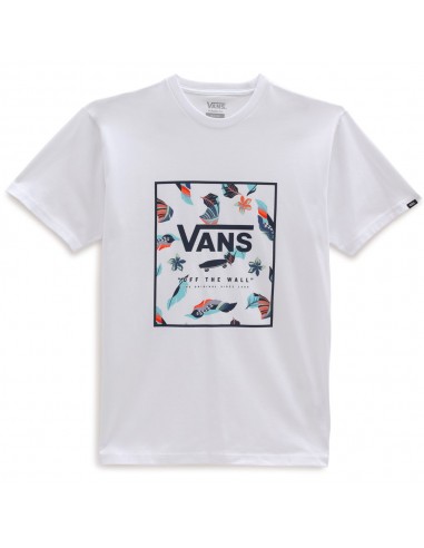 VANS Classic Print Box - Blanc - T-shirt  vue de face