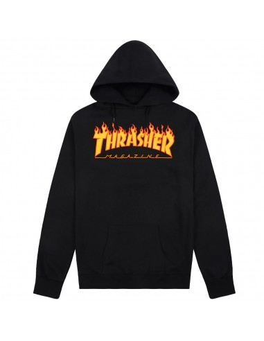 THRASHER Flame - Noir - Sweat à capuche enfants