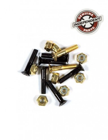 Visserie de skate Independent Gold Black