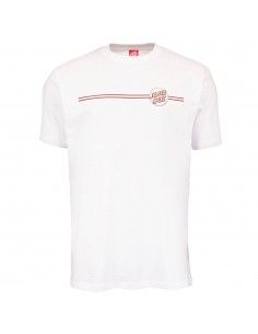 SANTA CRUZ Opus Dot Stripe - White Sepia - T-shirt