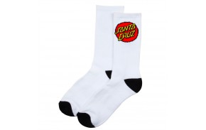 SANTA CRUZ Classic Dot (2 Pack) - Noir / Blanc - Chaussettes blanc