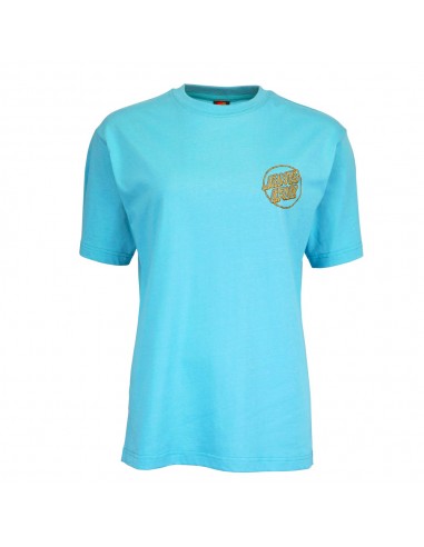 SANTA CRUZ Tiki Dot - Turquoise - T-shirt - vue de face