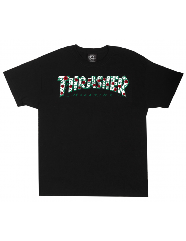 THRASHER Roses - Noir - T-shirt