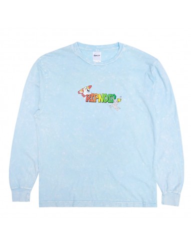 RIPNDIP Summer Break - Light Blue Mineral Wash - T-shirt manches longues - vue de face