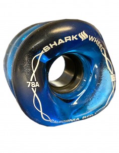 Roues de longboard Shark California Rolls Clear Blue