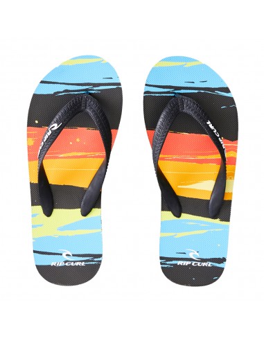 RIP CURL Resin Blown Out Boy - Noir/Orange - Tongs - vue du dessus