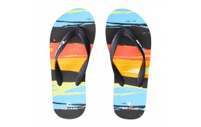 RIP CURL Resin Blown Out Boy - Noir/Orange - Tongs - vue du dessus