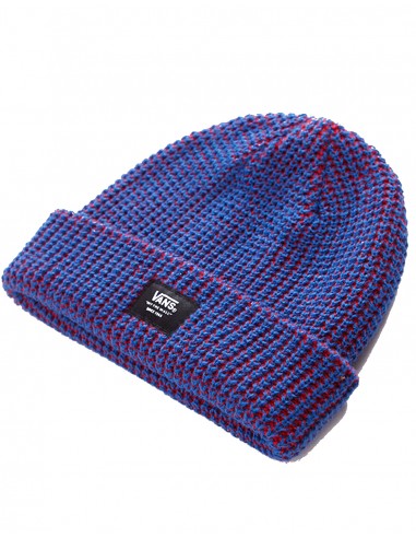 Waffle Beanie — Blue Stars