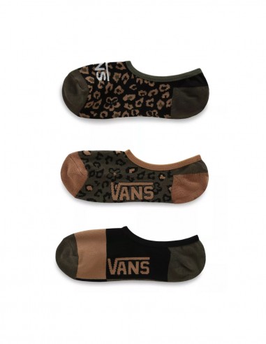 VANS Flower Cat Canoodle - Grape Leaf - Pack de 3 Socquettes