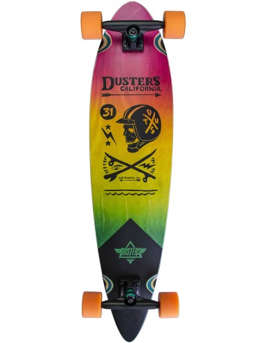 DUSTERS Moto Fades 37" - Pink/Orange/Teal- Longboard