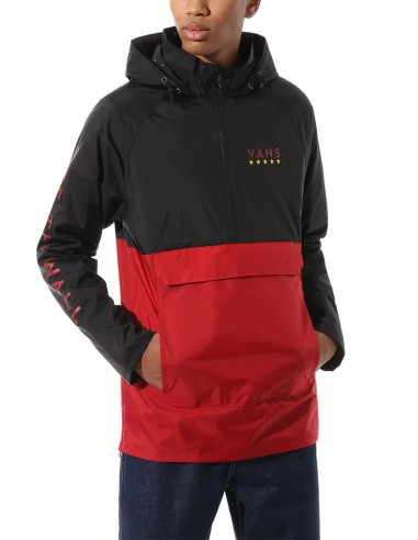 VANS Victory Anorak- Noir Rouge- K-way