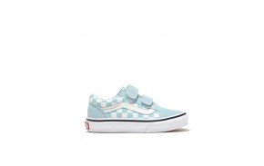 VANS Old Skool V - Theory Checkerboard Canal Blue - Chaussures Enfants