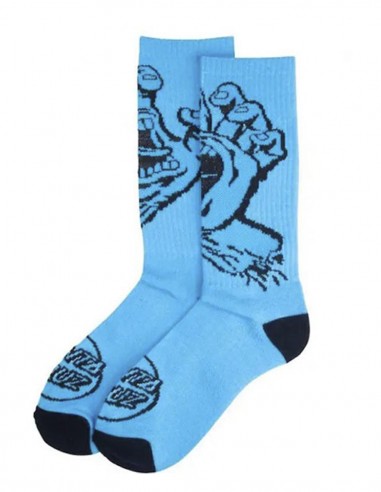 SANTA CRUZ Screaming Hand Mono Sock - Cyan - Chaussettes