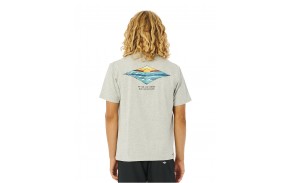 RIP CURL Vaporcool Line Up - Grey Marle - T-shirt (back)