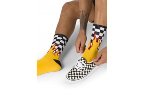 VANS Flame Checkin Crew - Black/White - Chaussettes (hommes)