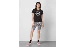 VANS Flying V Print - Black/White Checkerboard - Legging Short Femmes