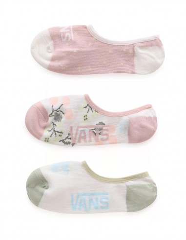 VANS Ditsy Canoodle - Rose Smoke - Pack de 3 Socquettes enfants