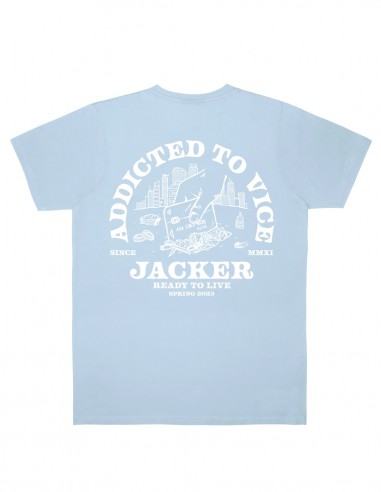 JACKER Addicted - Blue - T-shirt