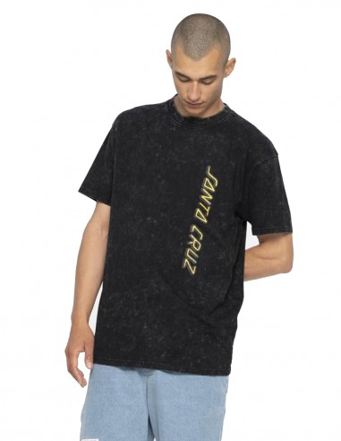 SANTA CRUZ Roskopp Break - Black Acid Wash - T-shirt