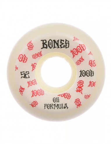 BONES V5 100's 52mm 100a White - Roues de skate