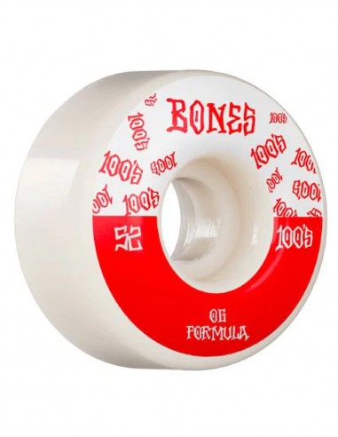 BONES V4 100's 52mm 100a White - Roues de skate