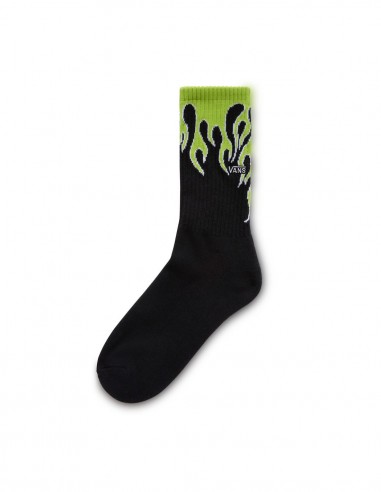 VANS Flaming Crew - Black/Lime Green - Kindersocken