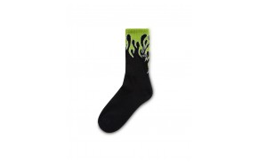 VANS Flaming Crew - Black/Lime Green - Kids Socks