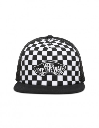 VANS Junior Classic Patch Trucker Plus - Black/White Checkerboard - Casquette