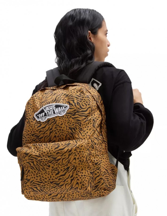 Vans leopard shop print rucksack