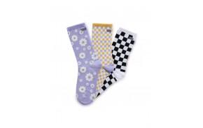 VANS Threefer Pack de 3 - Black/White/Clay - Chaussettes  Enfants