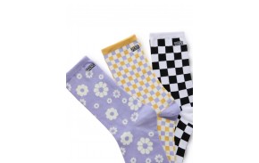 VANS Threefer Pack de 3 - Black/White/Clay - Chaussettes Kids